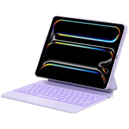 Etui Typecase Edge + z klawiaturą do iPad Air 13" 2024/2025 jasno fioletowy