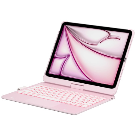 Etui Typecase Flexbook Touch z klawiaturą do iPad Air 11" 2024/2025 jasno różowy