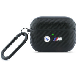 Etui BMW Carbon Metal Logo do AirPods Pro 3 czarny