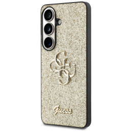 Etui Guess Fixed Glitter Big 4G Metal Logo do  Galaxy S26 złoty
