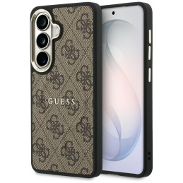 Etui Guess 4G Embossed Ring MagSafe do Galaxy S26 Plus brązowy