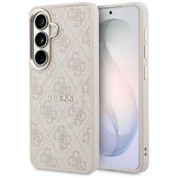 Etui Guess 4G Embossed Ring MagSafe do Galaxy S26 różowy