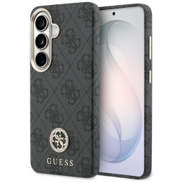 Etui Guess 4G Rhinestone Round Logo MagSafe do  Galaxy S26 czarny