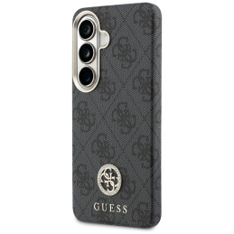 Etui Guess 4G Rhinestone Round Logo MagSafe do Galaxy S26+ czarny