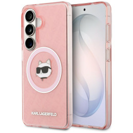 Etui Karl Lagerfeld IML Repeated Choupette MagSafe do Galaxy S26+ różowy
