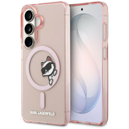 Etui Karl Lagerfeld IML Peekaboo Choupette MagSafe do Galaxy S26 różowy