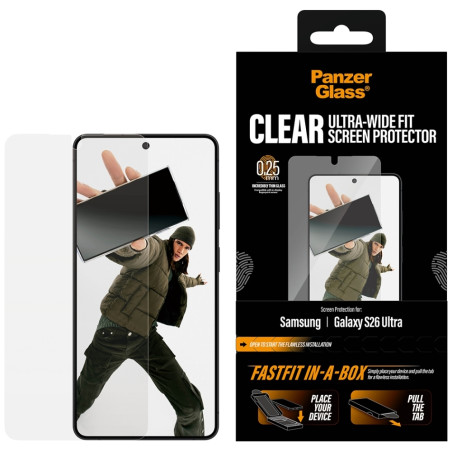 Szkło hartowane PanzerGlass Ultra-Wide Fit FastFit do Galaxy S26 Ultra