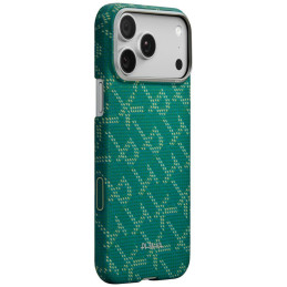 Etui PITAKA Monogram-Gold/Red Ultra-Slim do iPhone 17 Pro