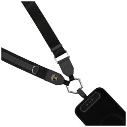 Uniwersalna smycz Lamborghini D1 Crossbody Webbing Strap czarny