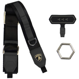 Uniwersalna smycz Lamborghini D1 Crossbody Webbing Strap czarny