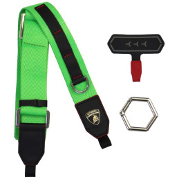 Uniwersalna smycz Lamborghini D1 Crossbody Webbing Strap zielony