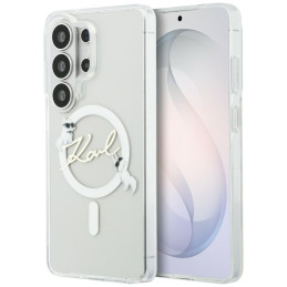 Etui Karl Lagerfeld IML KC Script MagSafe do Galaxy S26 Ultra przezroczysty