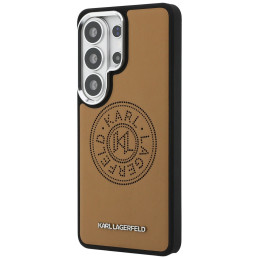 Etui Karl Lagerfeld Perforated KL MagSafe do Galaxy S26 Ultra brązowy