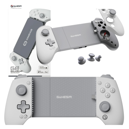 Uniwersalny kontroler do urządzeń mobilnych Bluetooth GameSir G8+ MFi biały