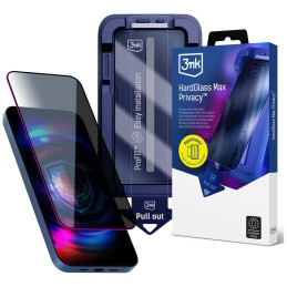 Szkło prywatyzujące 3MK HardGlass Max Privacy z aplikatorem do Apple iPhone 17 Pro Max czarny