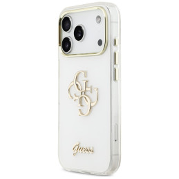 Etui Guess IML 4G Script Metal do iPhone 17 Pro Max biały