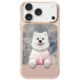 Etui Nimmy Gentle Pets Series Dog MagSafe do iPhone 17 Pro Max różowy