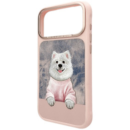 Etui Nimmy Gentle Pets Series Dog MagSafe do iPhone 17 Pro Max różowy