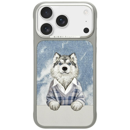 Etui Nimmy Gentle Pets Series Dog MagSafe do iPhone 17 Pro Max szary