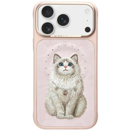 Etui Nimmy Lucky Fashion Cat MagSafe do iPhone 17 Pro różowy