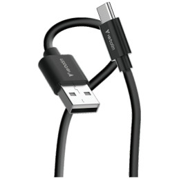 Kable Verbatim Sync & Charge USC-C do A essentials 18W czarny / biały 2szt. 32393