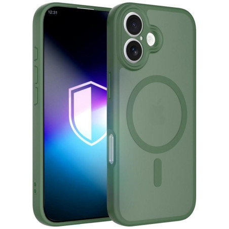 Etui 3MK Misty MagCase do Apple iPhone 16 zielony
