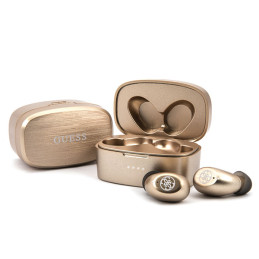 Słuchawki douszne Guess  Bluetooth 4G TWS + stacja dokująca, złoty/gold