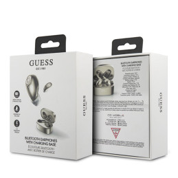 Słuchawki douszne Guess  Bluetooth 4G TWS + stacja dokująca, złoty/gold