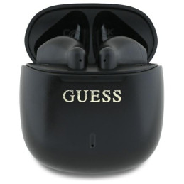 Guess słuchawki Bluetooth GUTWSJ14ESGK TWS + stacja dokująca czarny/black Printed Classic Logo