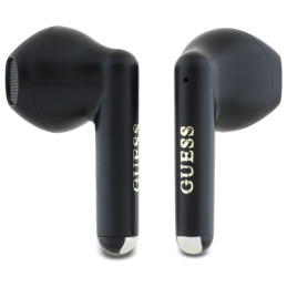 Guess słuchawki Bluetooth GUTWSJ14ESGK TWS + stacja dokująca czarny/black Printed Classic Logo