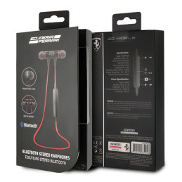 Ferrari słuchawki bluetooth FESEPRCBKczarno-czerwony/red & black
