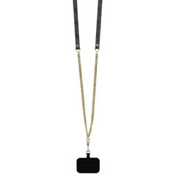 Etui Guess Leather Metal Logo Strass Crossbody do iPhone 16 Pro Max, czarny/black
