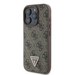Etui Guess Leather Metal Logo Strass Crossbody do iPhone 16 Pro Max, brązowy/brown