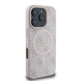 Etui Guess 4G Ring Classic Logo MagSafe do iPhone 16 Pro, różowy/pink