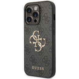 Etui Guess 4G Big Metal Logo do iPhone 15 Pro Max, szary/grey