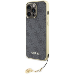 Etui Guess 4G Charms Collection do iPhone 15 Pro Max, grey/szary