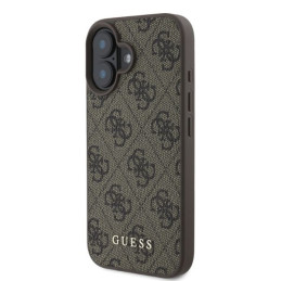 Etui Guess 4G Classic do iPhone 16, brązowy/brown