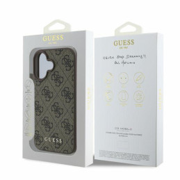 Etui Guess 4G Classic do iPhone 16, brązowy/brown