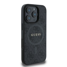 Etui Guess 4G Ring Classic Logo MagSafe do iPhone 16 Pro Max, czarny/black 