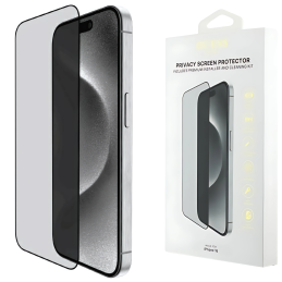 Szkło hartowane Guess Screen Protector Privacy 2.5D Outline do iPhone 16 Pro, ochrona wyświetlacza prywatyzująca