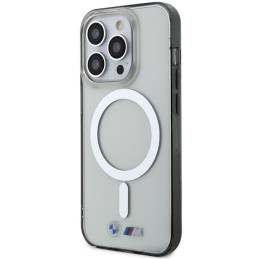 Etui BMW Silver Ring MagSafe do iPhone 15 Pro Max, transparent 