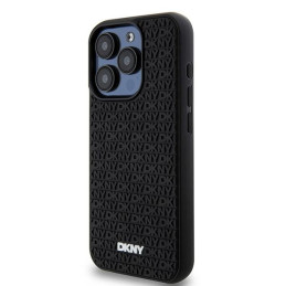 Etui DKNY 3D Rubber Repeat Pattern do iPhone 15 Pro Max, czarny/black