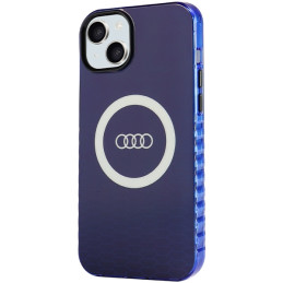 Etui Audi IML Big Logo MagSafe do iPhone 15 Plus, niebieski/navy blue