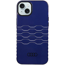 Etui Audi IML MagSafe do iPhone 15 Plus, niebieski/navy blue