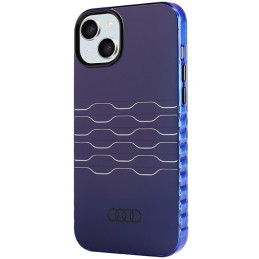 Etui Audi IML MagSafe do iPhone 15 Plus, niebieski/navy blue