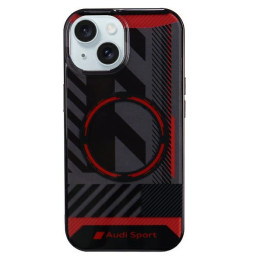 Etui Audi IML Sport MagSafe do iPhone 15 Plus, czarny/black