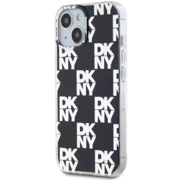 Etui DKNY IML Checkered Mono Pattern do iPhone 15 Plus, czarny/black
