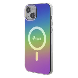 Etui Guess IML Iridescent MagSafe do iPhone 15 Plus, wielokolorowy/rainbow