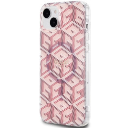 Etui Guess IML GCube MagSafe do iPhone 15 Plus, różowy/pink
