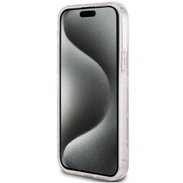 Etui Guess IML GCube MagSafe do iPhone 15 Plus, różowy/pink